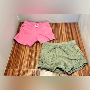 Cat & Jack Girls Size S 6/6X Shorts Drawstring Lot Of 2